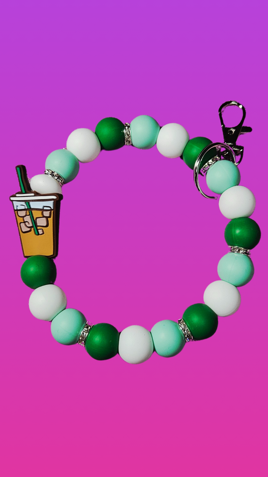 ICED COFFEE WRISTLET KEYCHAIN
