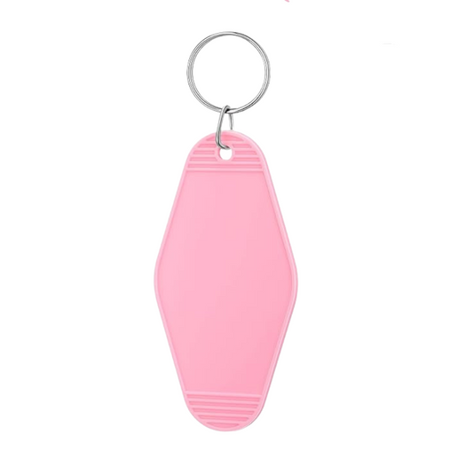 Pink Blank Hotel Keychain