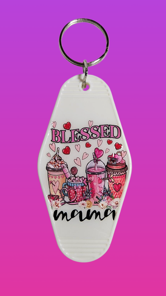 BLESSED MAMA MOTEL KEYCHAIN