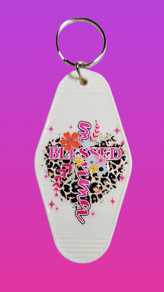 BLESSED MAMA MOTEL KEYCHAIN