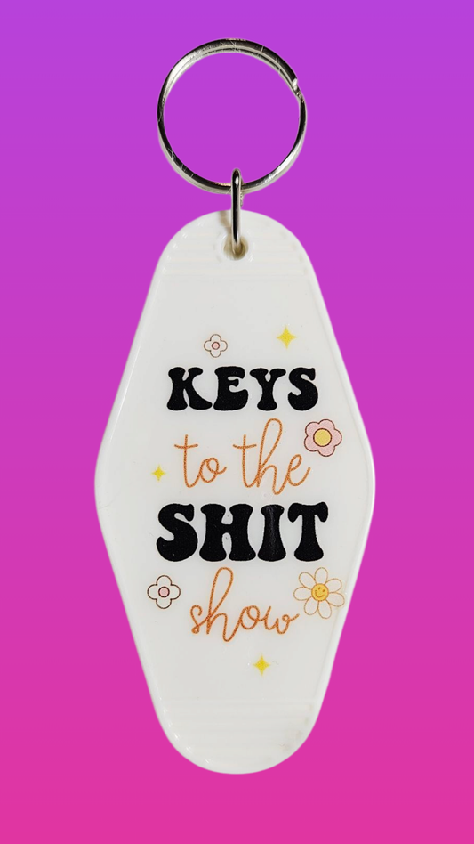KEYS TO THE SHIT SHOW MOTEL KEYCHAIN