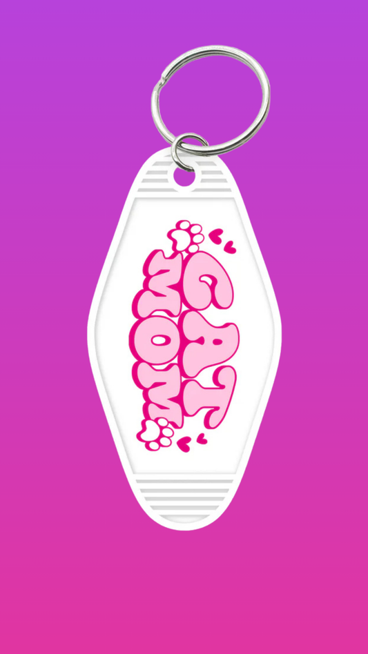 CAT MOM MOTEL KEYCHAIN
