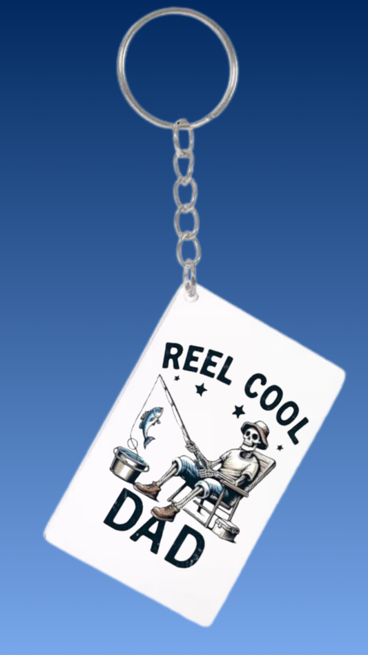 REEL COOL DAD RECTANGLE ACRYLIC KEYCHAIN