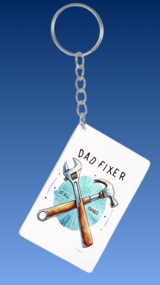 DAD FIXER RECTANGLE ACRYLIC KEYCHAIN